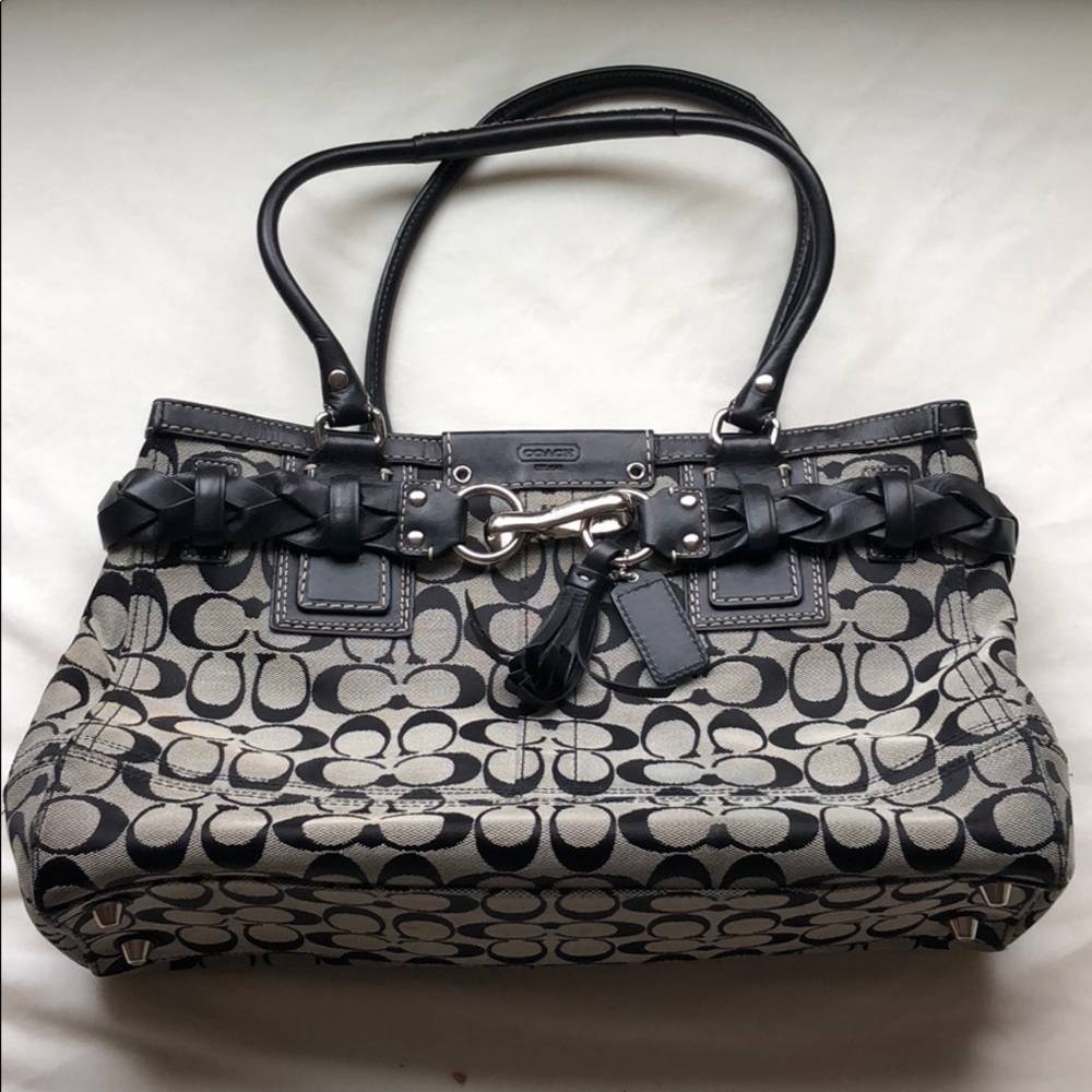 Black & gray purse (imitation coach style)